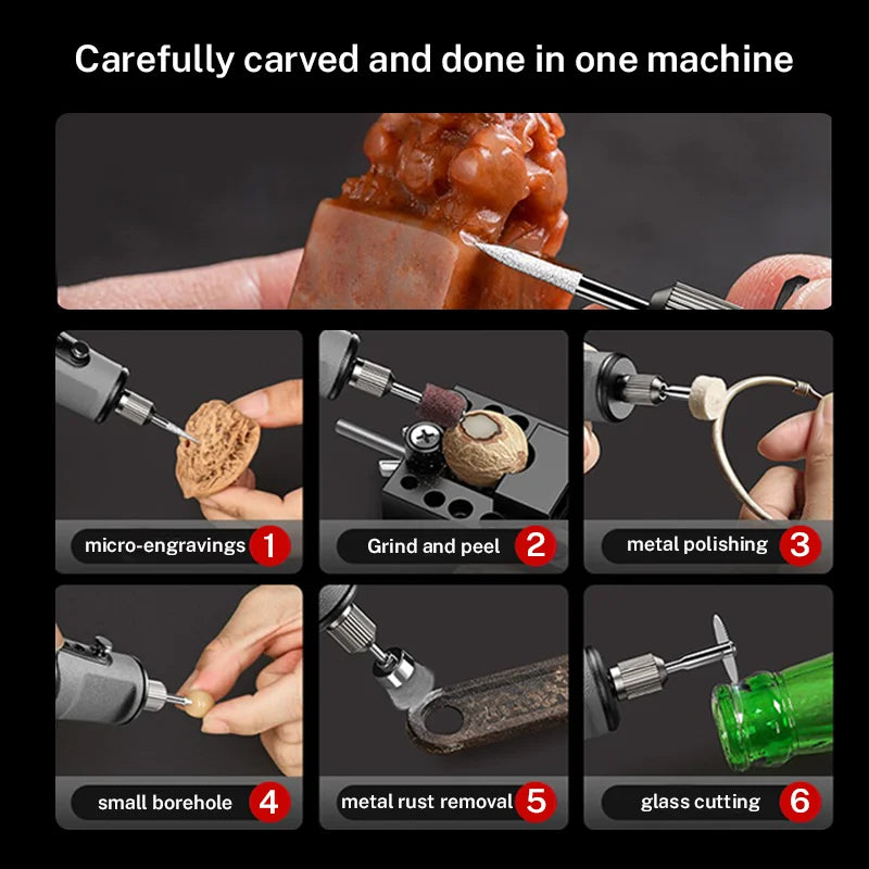 Zten Mini Handheld Rotary Tool for Engraving & Polishing - image 5