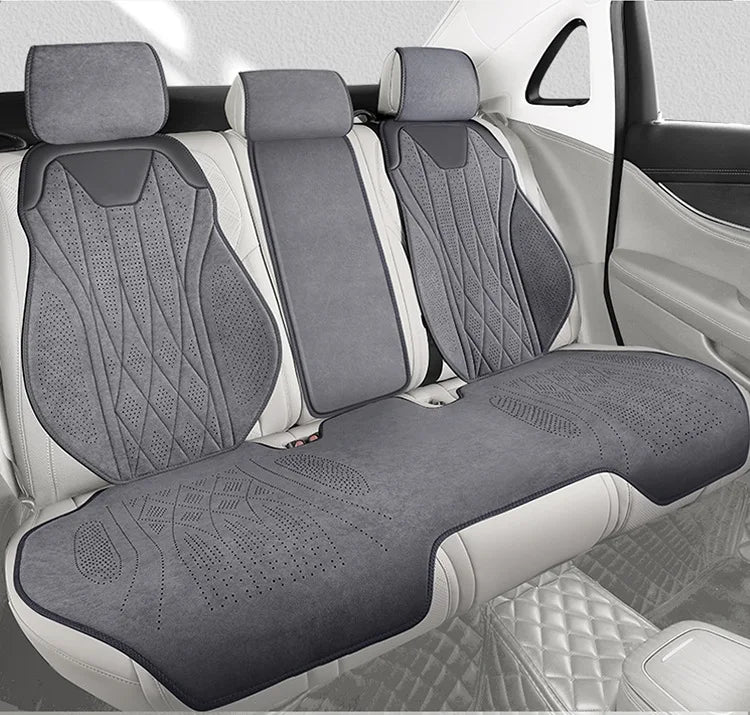 Perforated Suede-Finish Car Seat Covers, Single, Pair or Rear