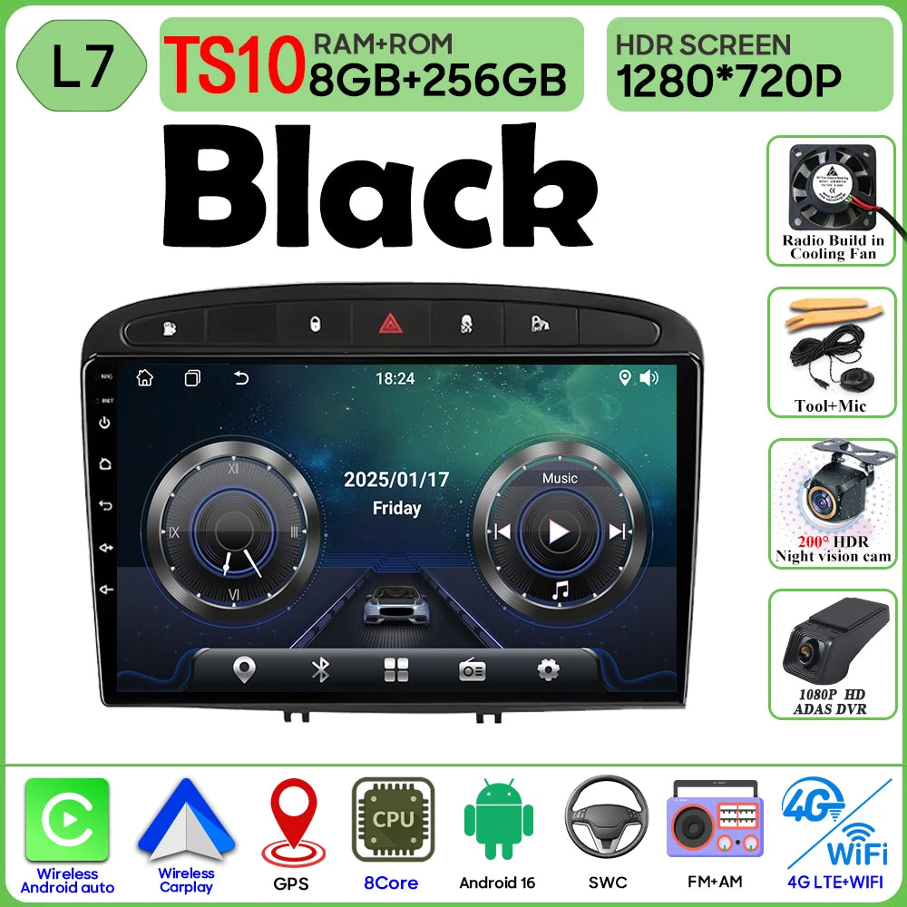 9" Android Car Radio for Peugeot 408/308 with Wireless CarPlay - image 25
