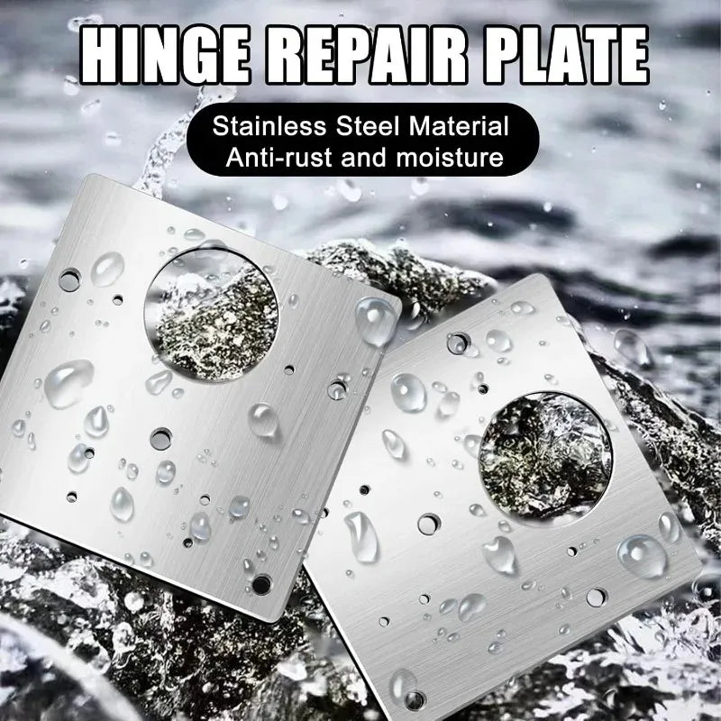 Stainless Steel Cabinet Hinge Repair Plate Kit with Screws