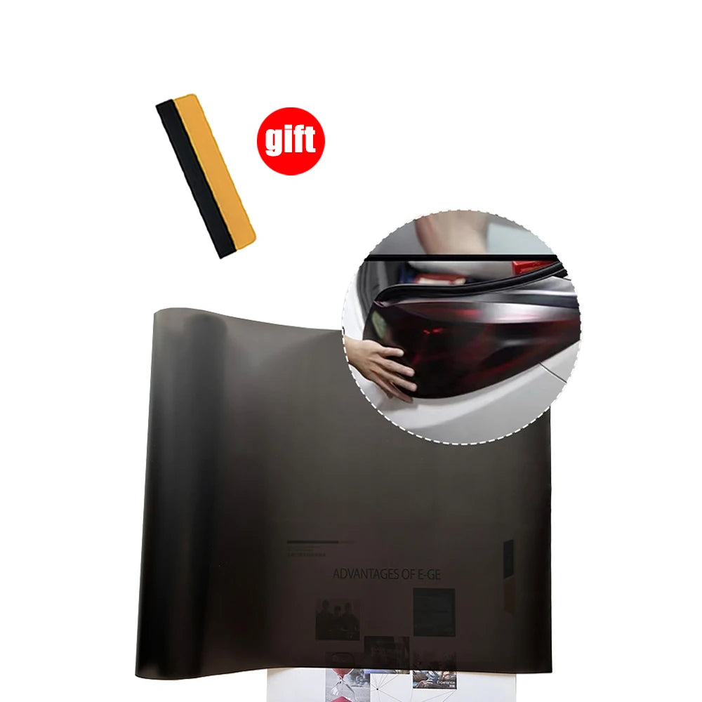 Car Headlight Taillight Tint Film - Smoke Black Self-Adhesive Vinyl - image 8