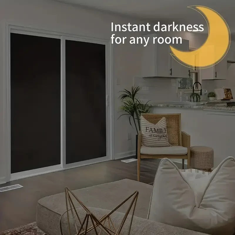 Portable Blackout Window Film – Self-Adhesive, Removable