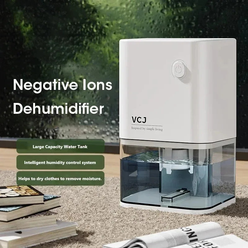 2025 New Silent Dehumidifier For EU Plug - Quiet Moisture Absorber Air Dryer Deodorizer for Bedroom Office Kitchen Home