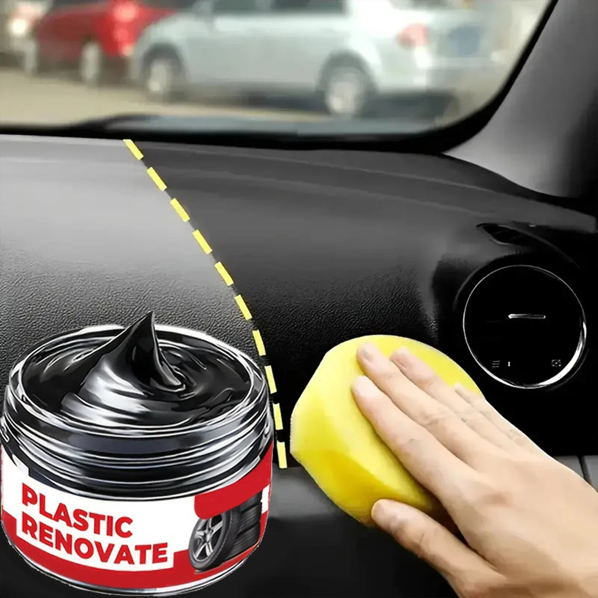 Car Interior Scratch Repair Paste Shine Restoration Black Interior Dashboard Plastic Surfaces