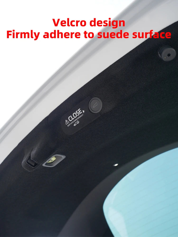 Electric Tailgate Warning Decal for Model Y and Model 3