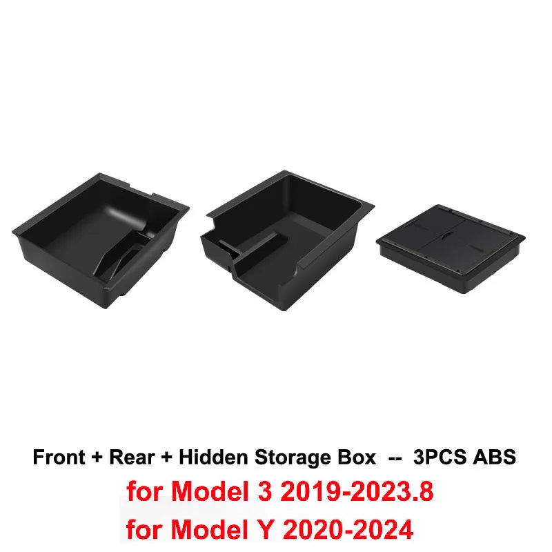 Center Console Storage Trays for Tesla Model 3 and Model Y