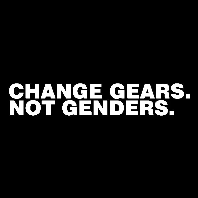 Change Gears Not Genders Vinyl Car Sticker, 15.7 x 2.8cm - view 7