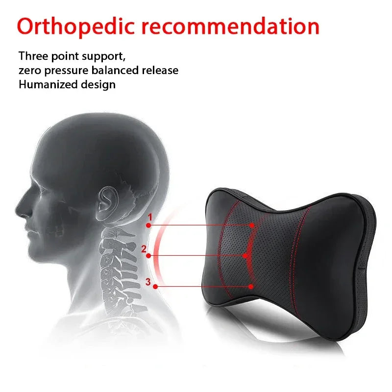 PU Leather Car Headrest Pillow Seatbelt Shoulder Pad For Toyota GR Sport GAZOO RACING Yaris Hil Corolla Car Accessories