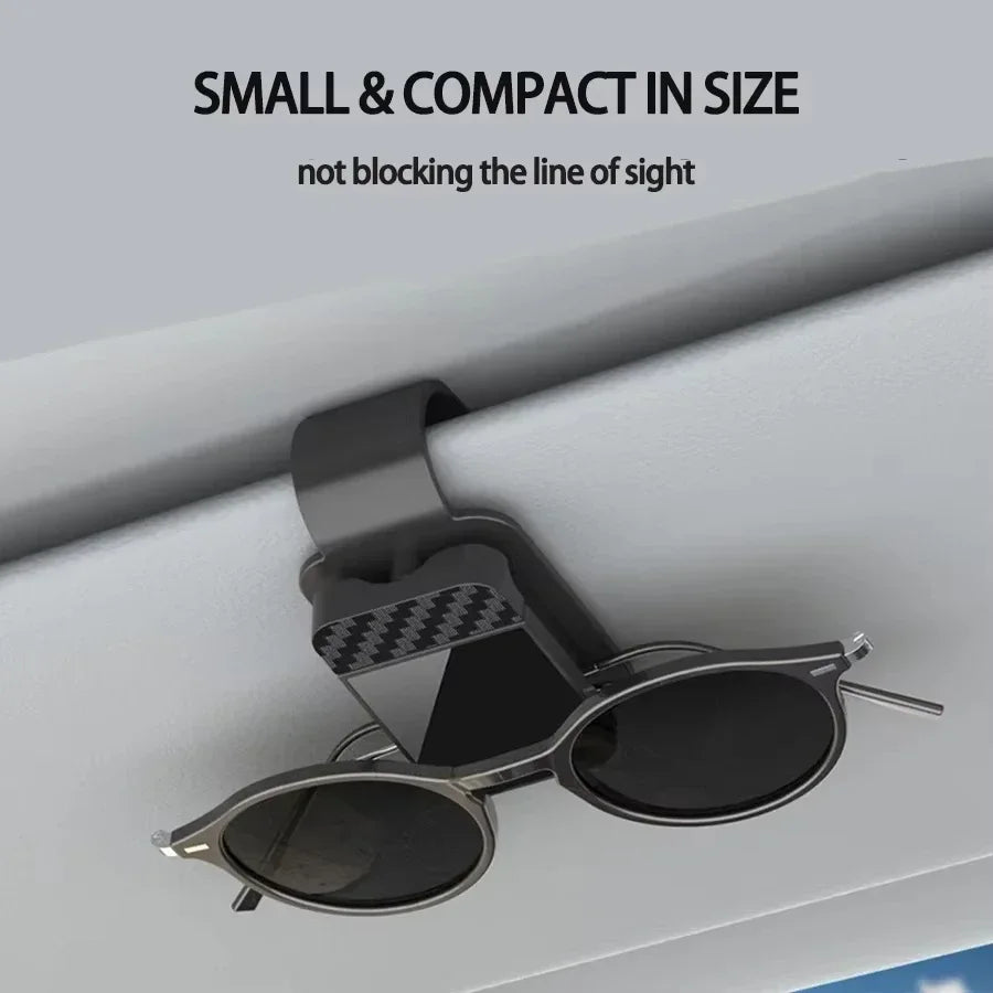 Sun Visor Sunglasses Clip Holder with Card & Ticket Organizer