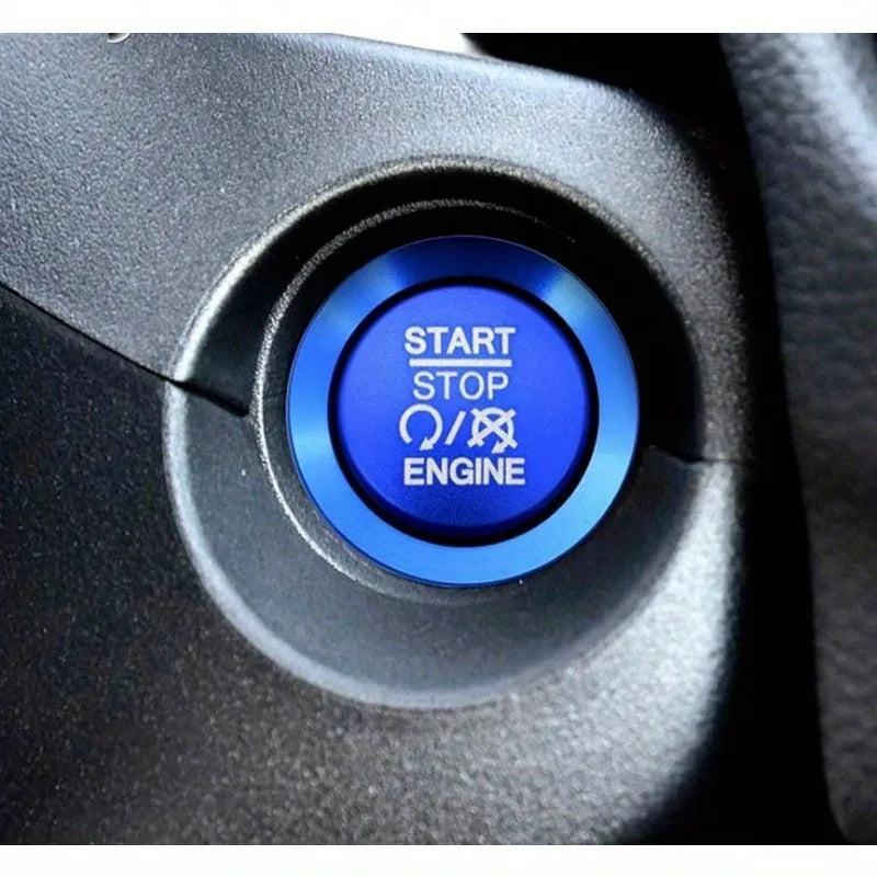 For Jeep Grand Cherokee Push to Start Button Red Metal Decal Covers Decor Trims for Jeep Grand Cherokee Accessories 2014-2022