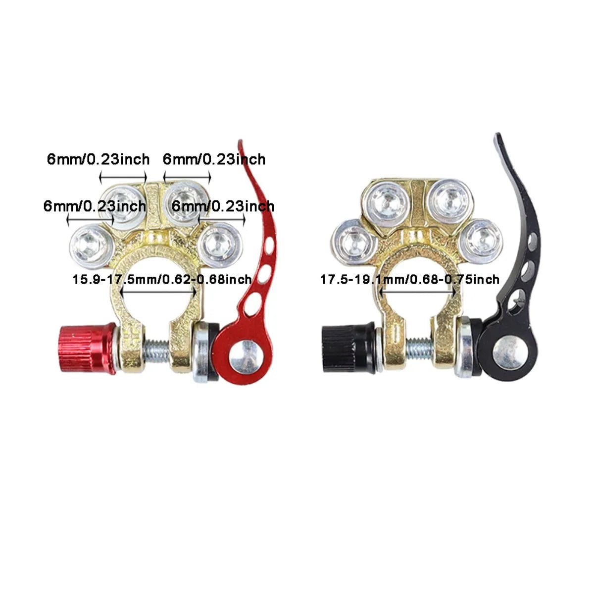 Quick Release Car Battery Terminal Connectors, 12V and 24V