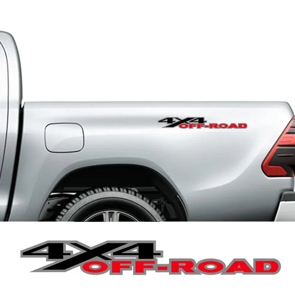 Durable 4x4 Off-Road Vinyl Decals for Pickup Trucks - 2-Pack