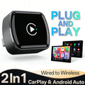 Wireless CarPlay Adapter 2026 - iOS & Android Auto Plug & Play