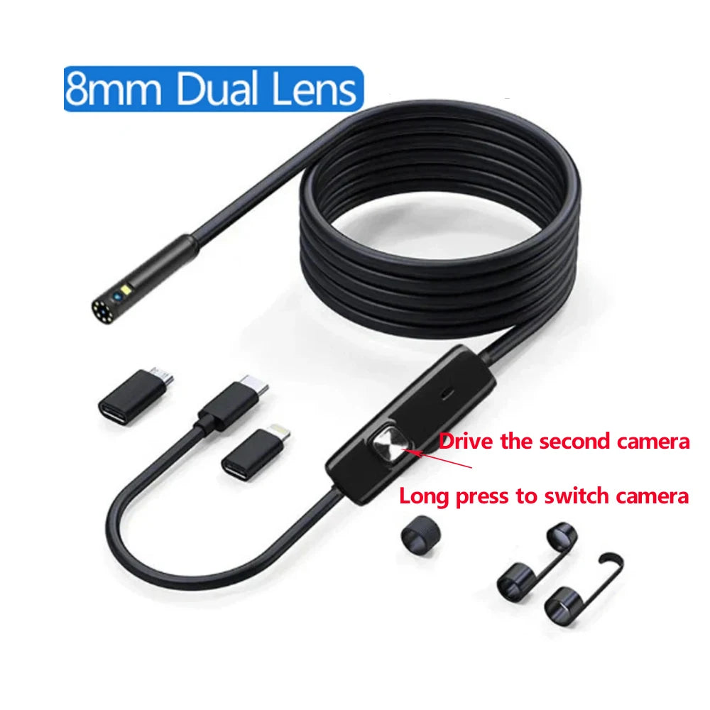 HD1920P Endoscope Inspection  Camera Type-C Mini Inspection Camera IP67  Car Sewer Pipeline Borescope for Android IOS iphone