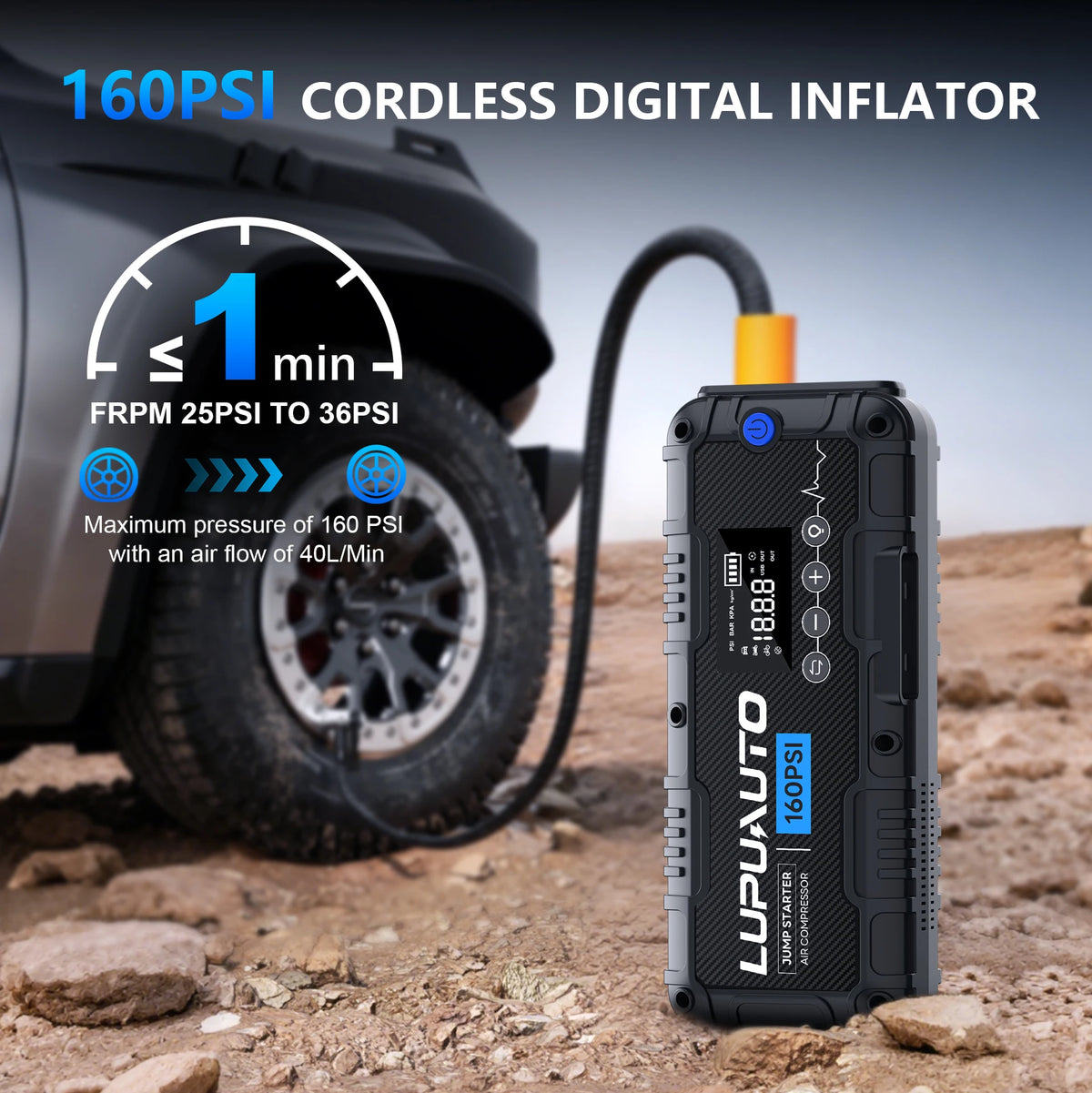 4-in-1 4000A Jump Starter with Tire Inflator & Power Bank - image 10