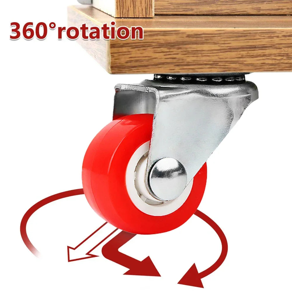 10-Piece 1.5-Inch Swivel Casters – Silent Heavy-Duty Wheels
