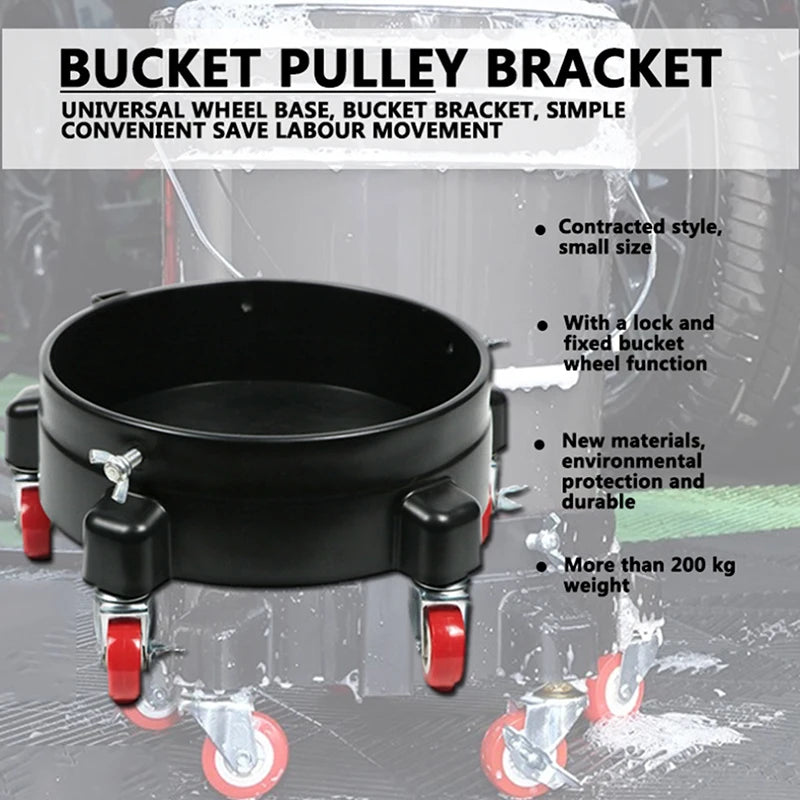 Rolling Bucket Dolly with Wheels for Car Wash and Detailing