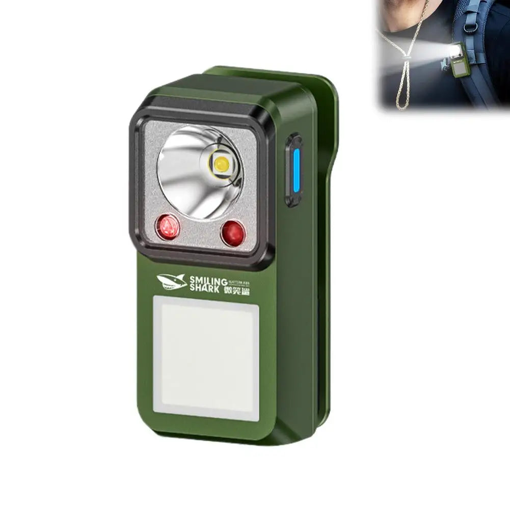 Rechargeable LED Magnetic Clamp Flashlight, Clip-On Work Emergency Lamp