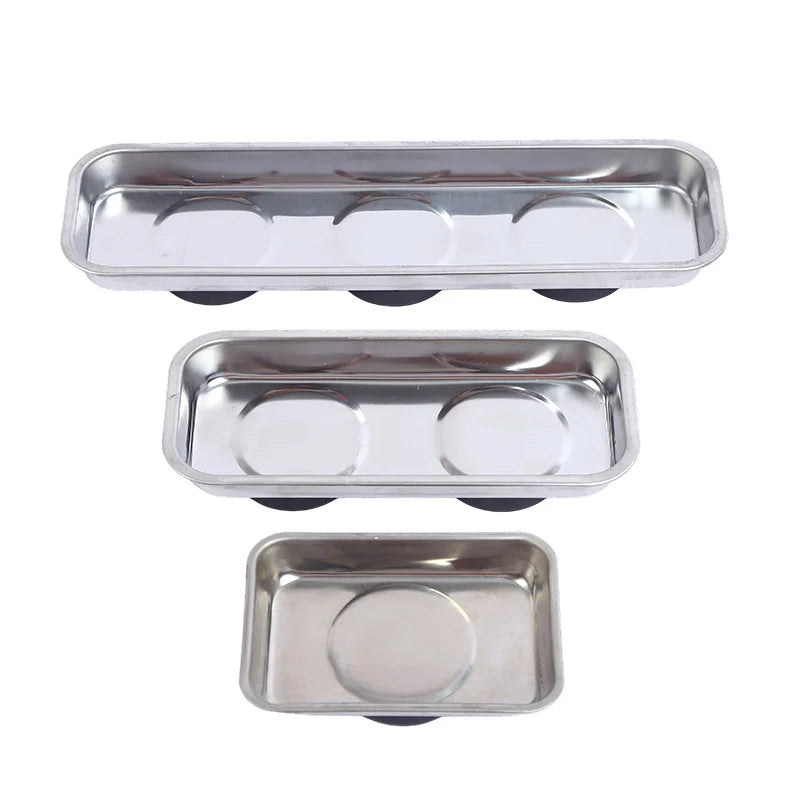 Round /Square Magnetic Bowl, Durable with Magnetic Stainless Steel Parts Tray for Easy Access and Prevention of Parts Loss