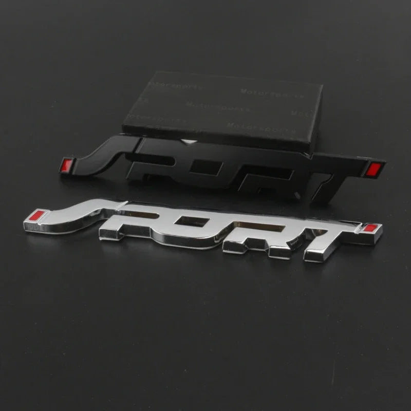 3D Chrome Metal Sport Letter Trunk Emblem Badge Decal - view 6