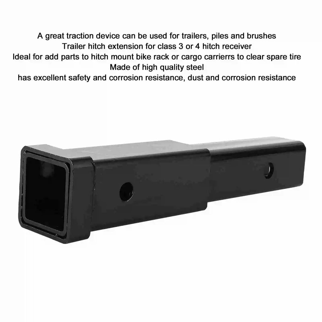 12in Trailer Hitch Extension 500lbs Towing Extender Steel  Tube for Class 3/4 2in Receiver Trailer Hitch Extension