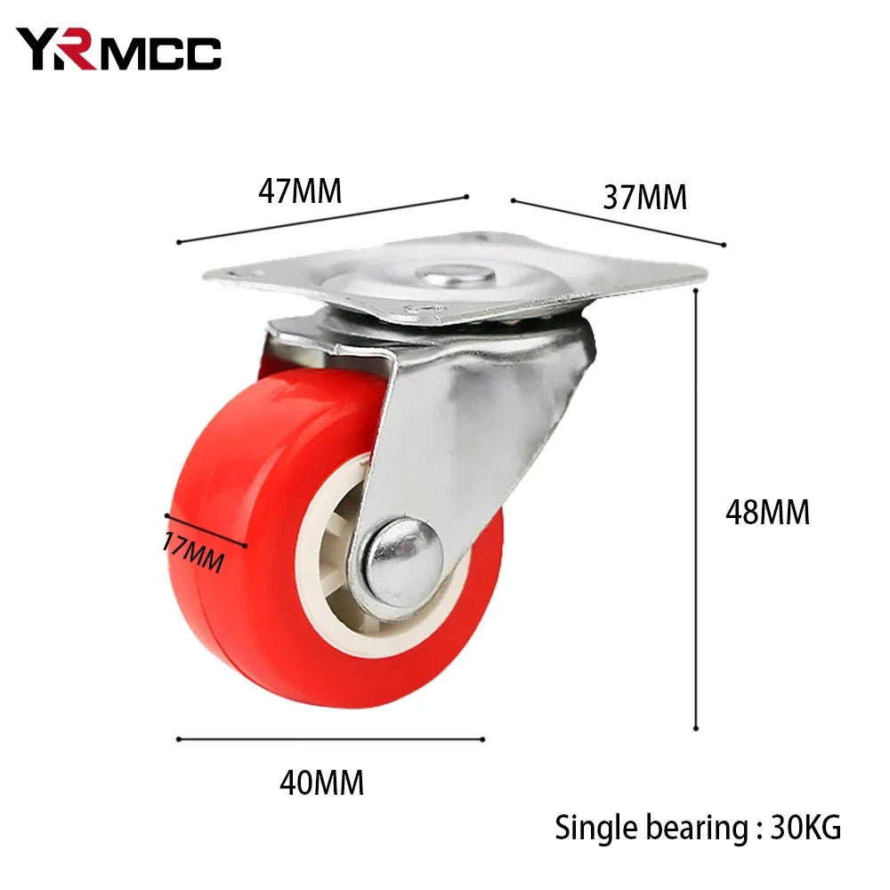 10-Piece 1.5-Inch Swivel Casters – Silent Heavy-Duty Wheels