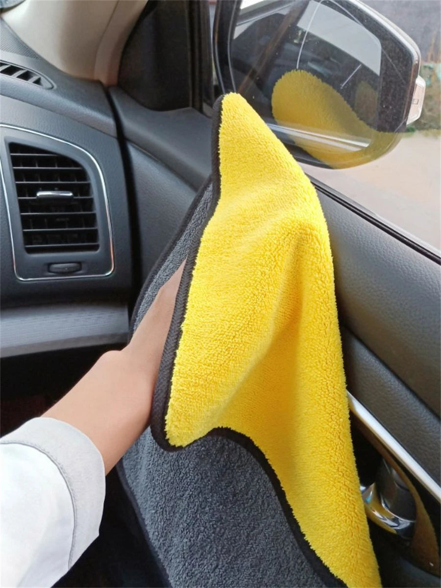 Double Layer Microfiber Car Wash and Drying Towels, 1, 2 or 6 pcs