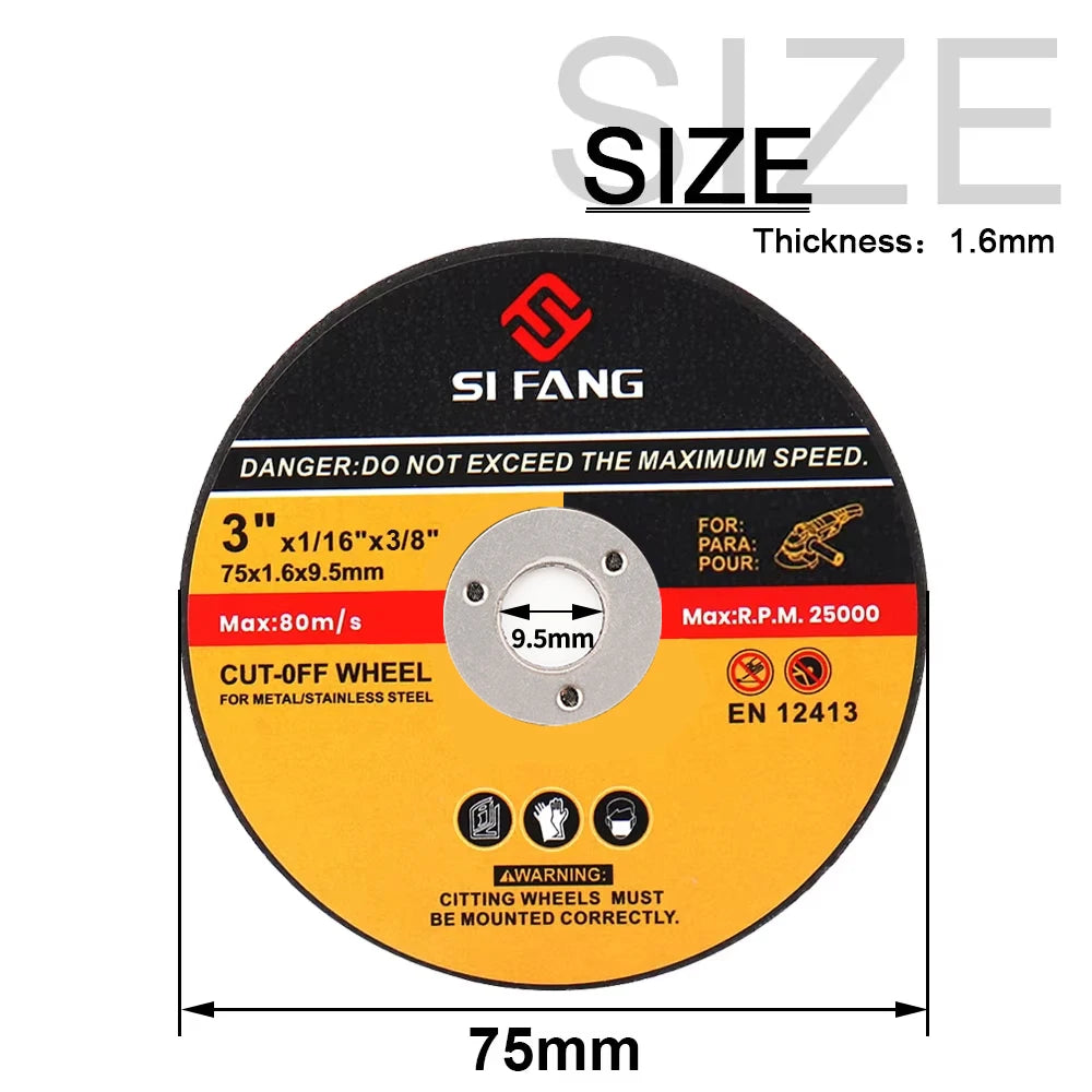 5Pcs Set 75/115/125mm Metal Cutting Disc Angle Grinder Resin Grinding Wheel for Steel