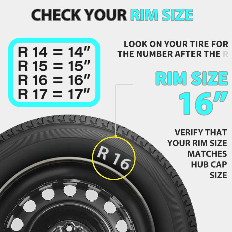 16-Inch Full Rim Wheel Covers for Steel Wheels, 4-Pack - image 2
