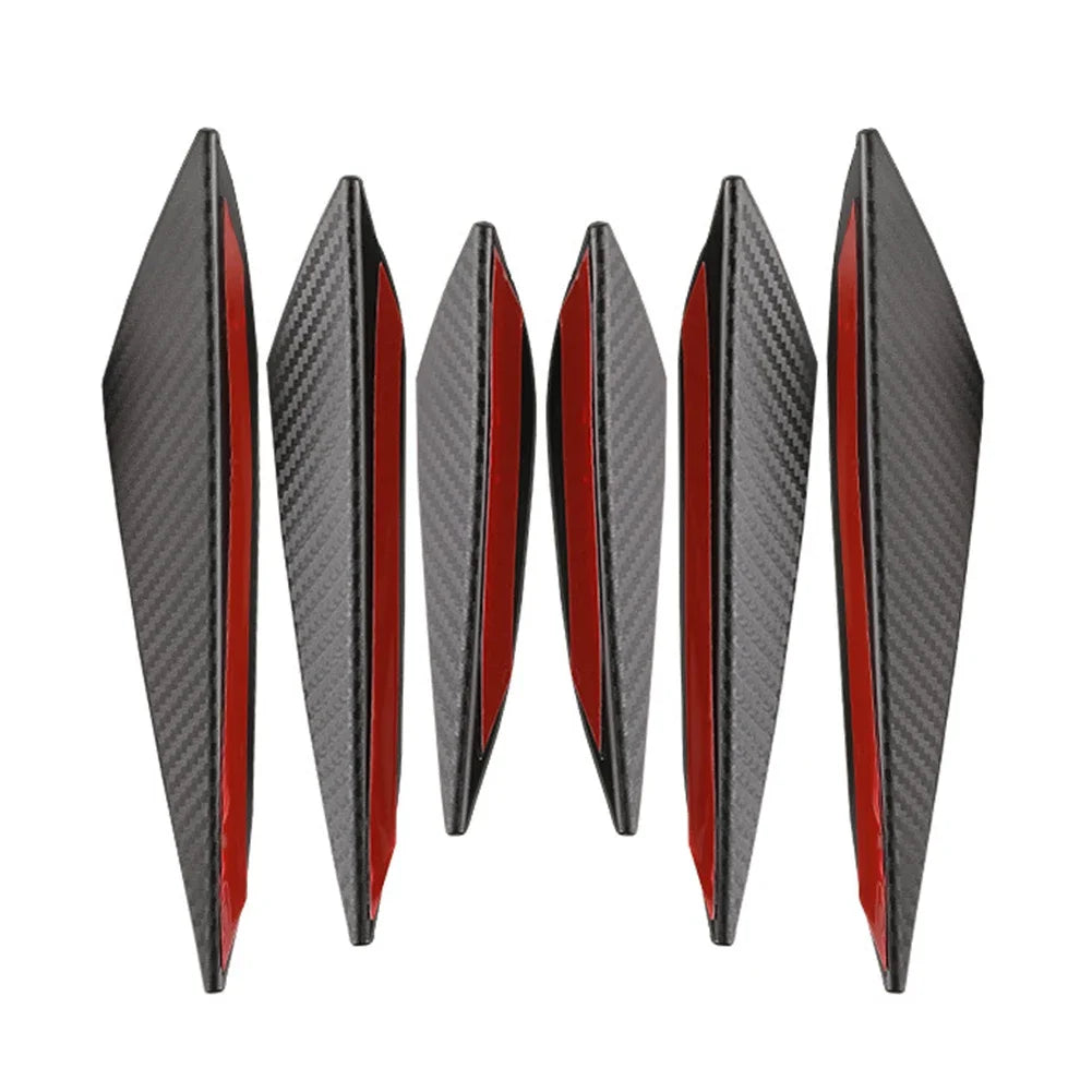 Universal Front Bumper Lip Spoiler Canards 4 or 6 Piece Set - image 5