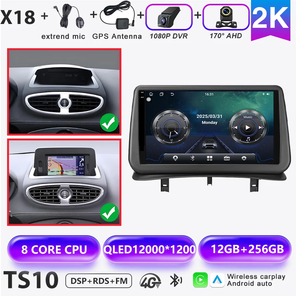 Renault Clio 3 Android 16 Car Multimedia Player with CarPlay - image 16