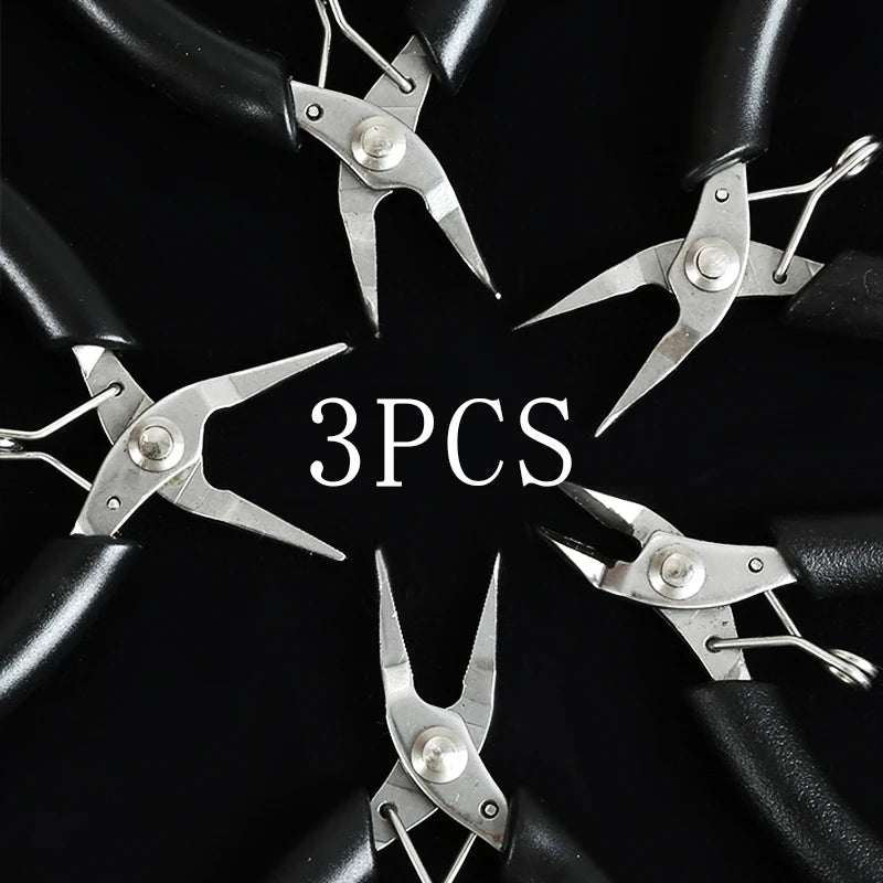 3-Piece Stainless Steel Mini Pliers Set – Wire Cutter & Repair Tools