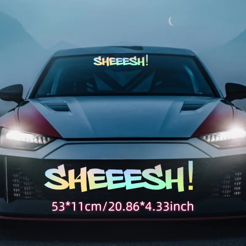 2D JDM Sheeesh Vinyl Sticker for Front and Rear Windshield - view 9
