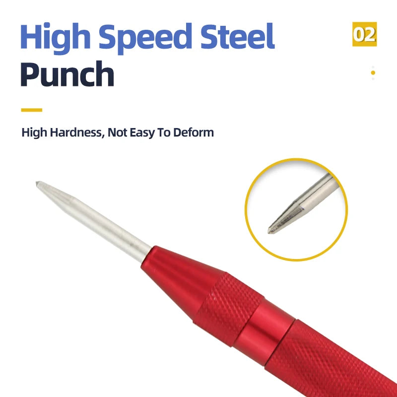Tooleye Adjustable Spring Loaded Automatic Center Punch Tool - image 6