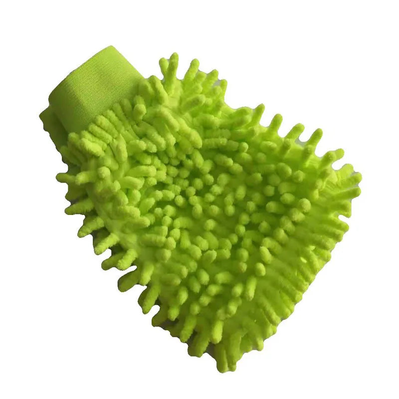 Thick Waterproof Chenille Car Wash Mitt, Double-Faced Detailing and Wax Glove