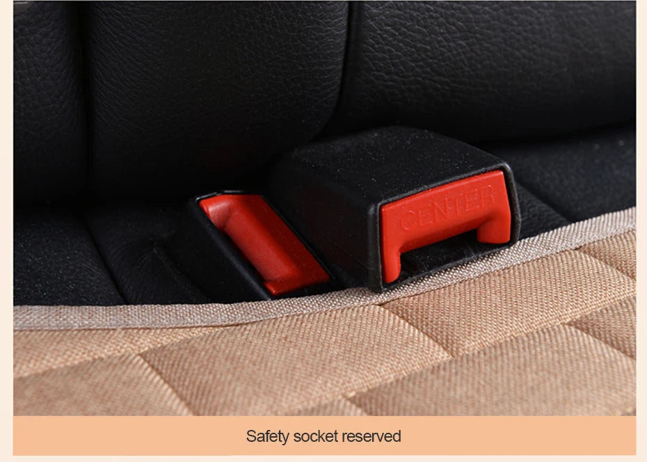 Breathable Flax Car Seat Cushions, Front, Rear and Full Sets