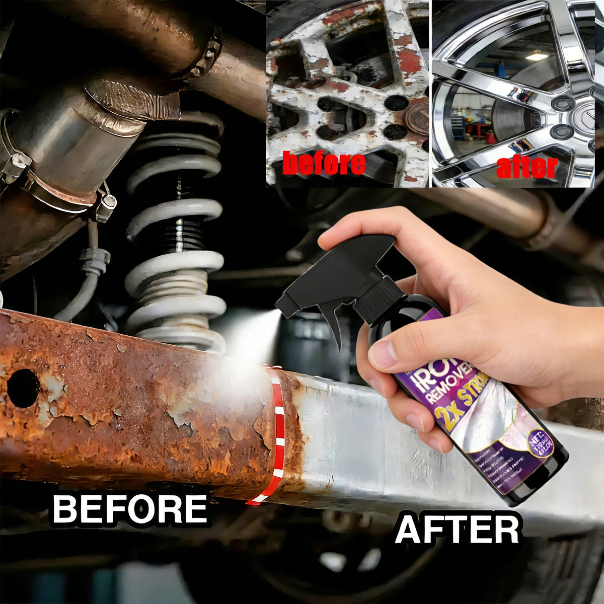 Rust Remover Spray for Car Exhaust Pipes, Wheels & Tools – 120ml - image 3