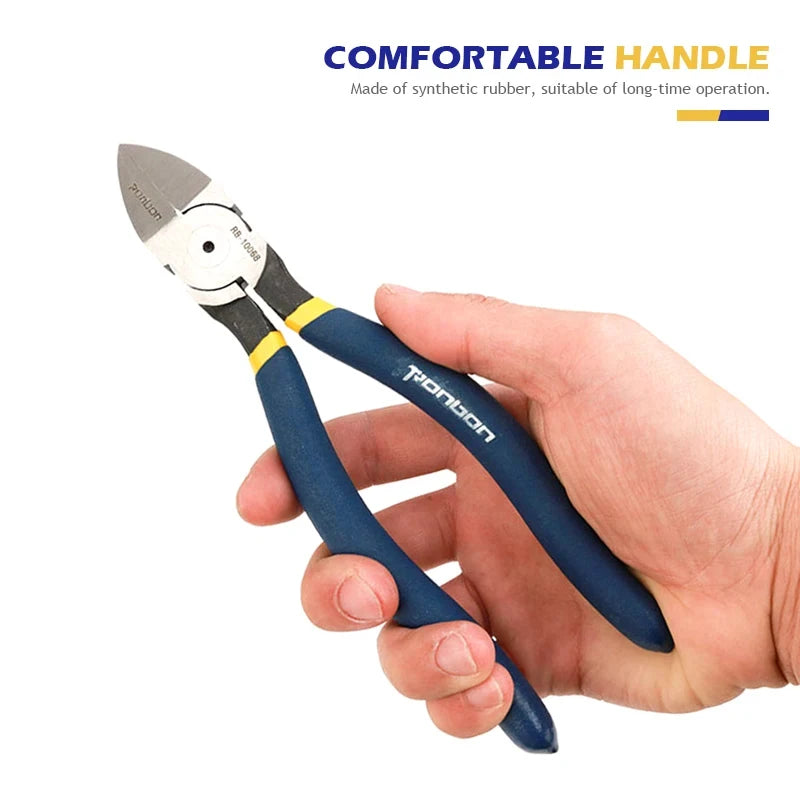 Professional Cutting Pliers Wire Stripping Tool Anti-slip Side Cutter for Cable Cutting & Burr Removal