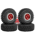 1.3 Beadlock Wheels and Tires OD 2.75'' Hex 7mm (4PCS) for 1/18 1/24 TRX4M SCX24 AX24 FCX18 FCX24 RC Crawler Car