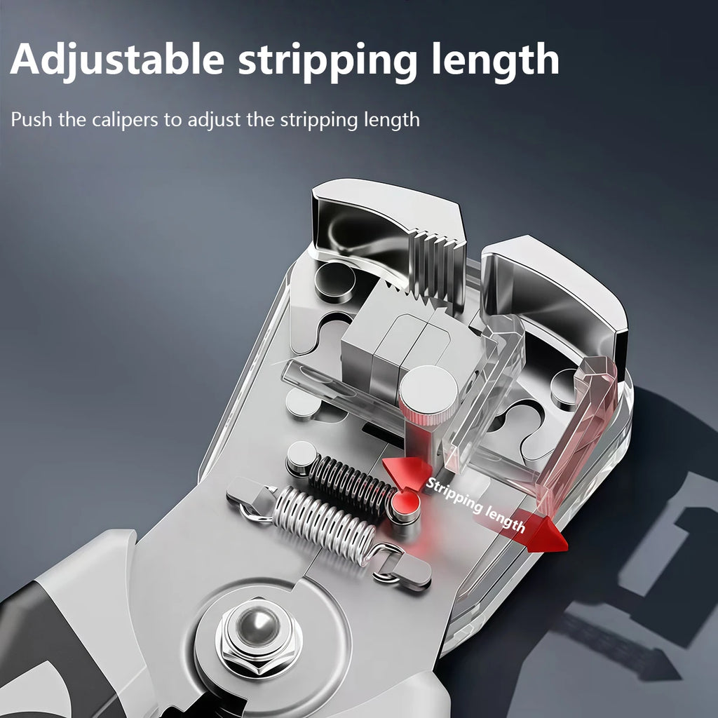 Adjustable Automatic Wire Stripper & Crimping Pliers
