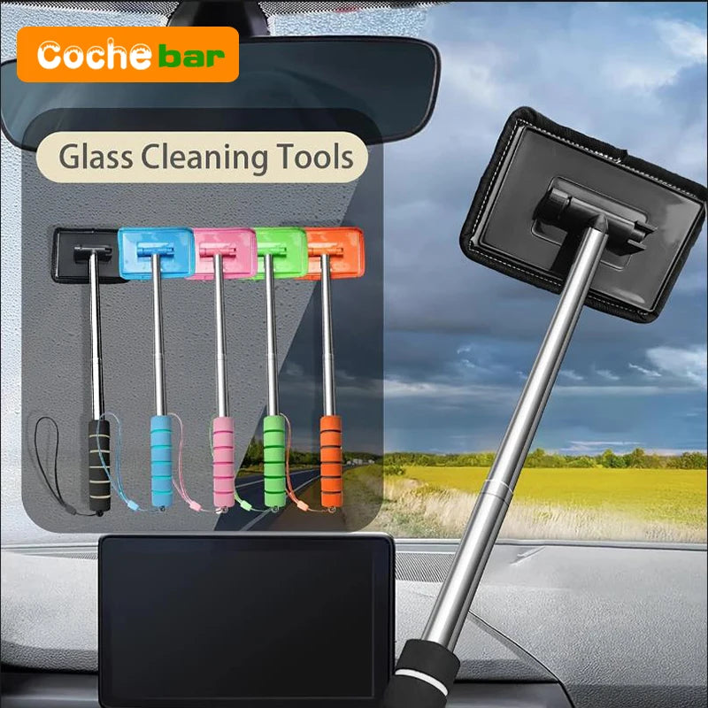 Telescopic Windshield Squeegee and Glass Cleaning Tool