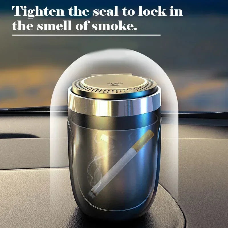 LED Smokeless Car Ashtray with Aluminum Design & Auto Light - image 5