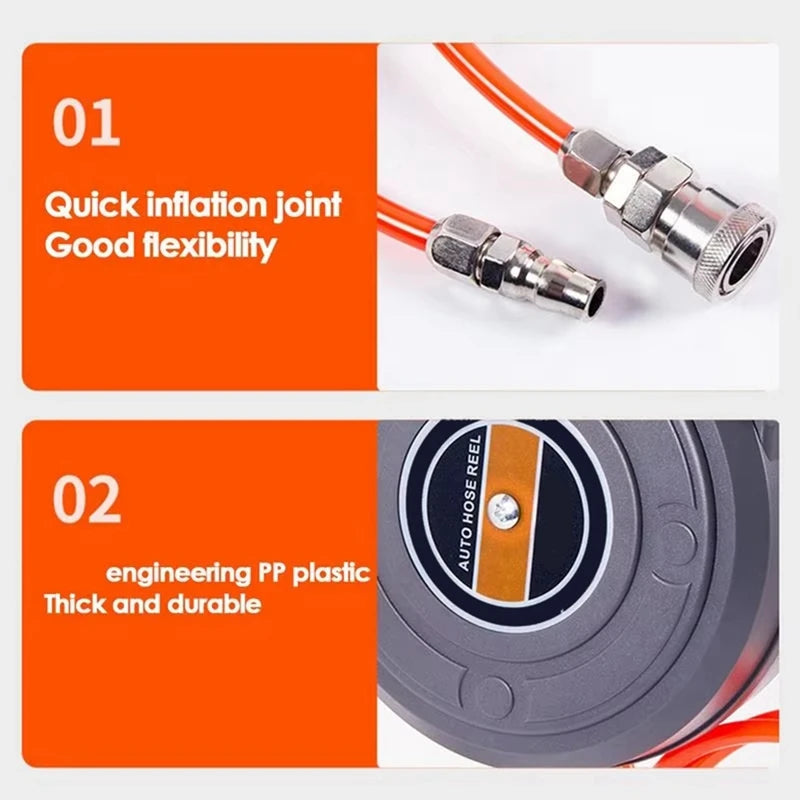 Y51A-Air Drum Automatic Retractable Air Drum Hose Reel Hose Retractor Reel For Car Washing Car Beauty And Repair