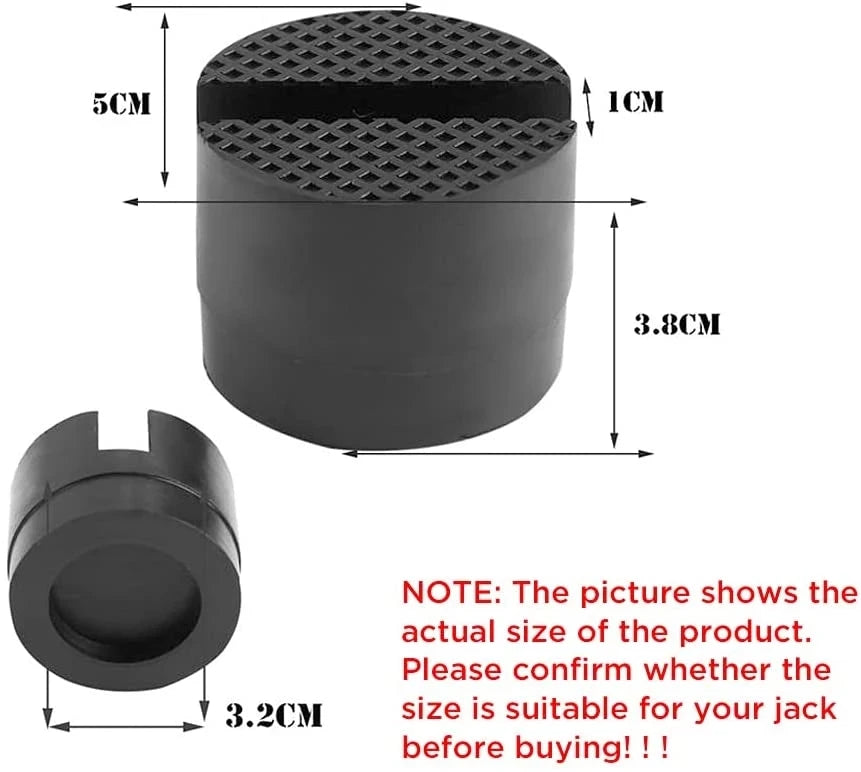 Universal Car Lift Jack Stand Rubber Pads, Frame Protector Adapter Floor Slotted Jack Rubber Pad