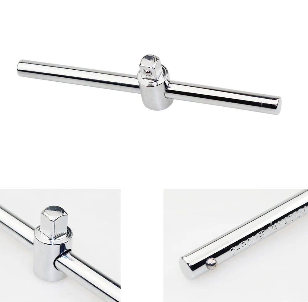 T-Handle Sliding Breaker Bar 115-250mm, 1/4", 3/8", 1/2" Drive