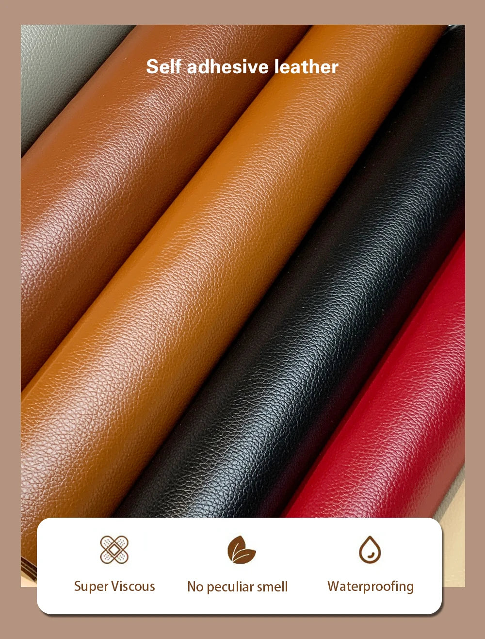 Self-Adhesive PU Leather Repair Sheet for Car Seats and Sofas