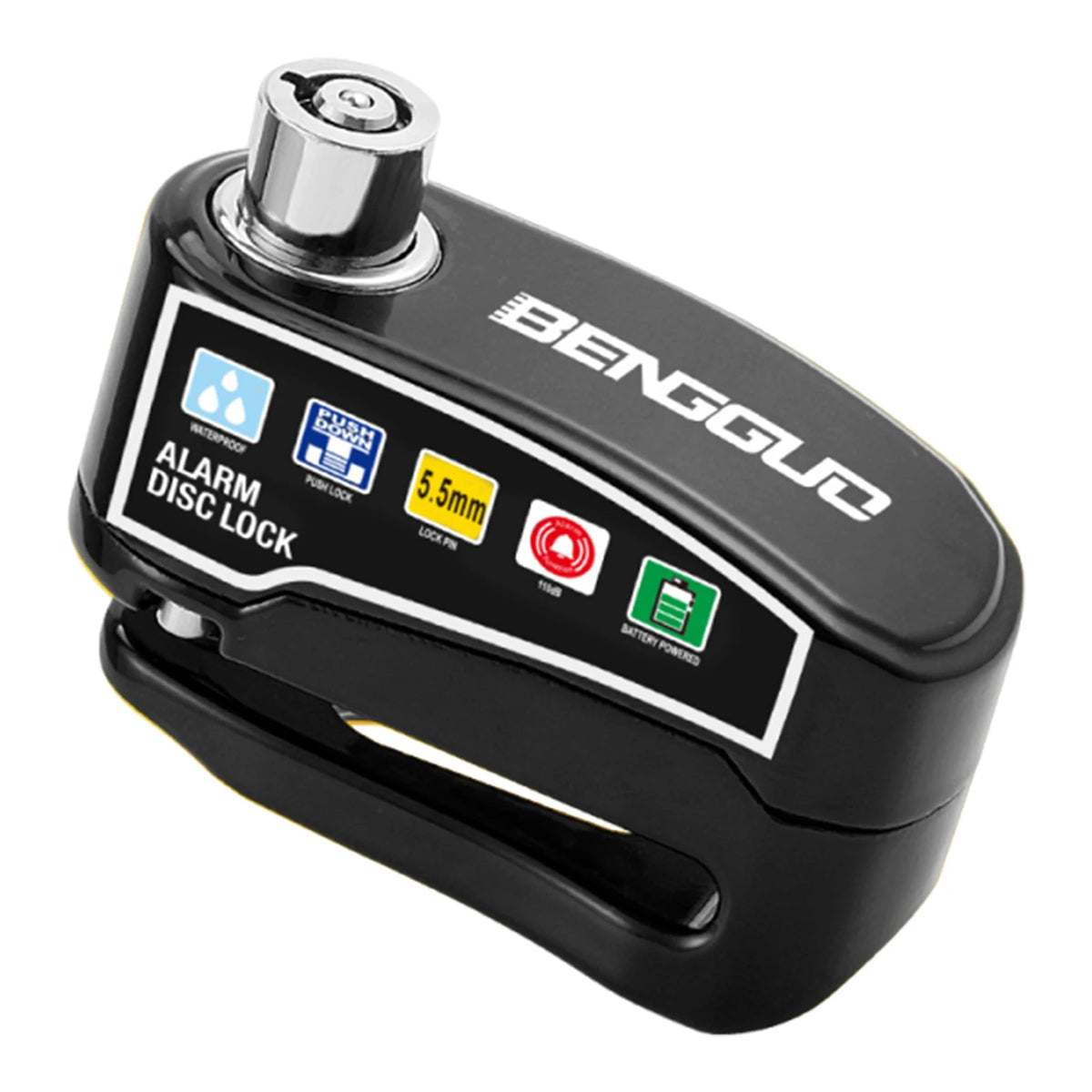 Motorcycle Disc Brake Lock with Alarm and Keys