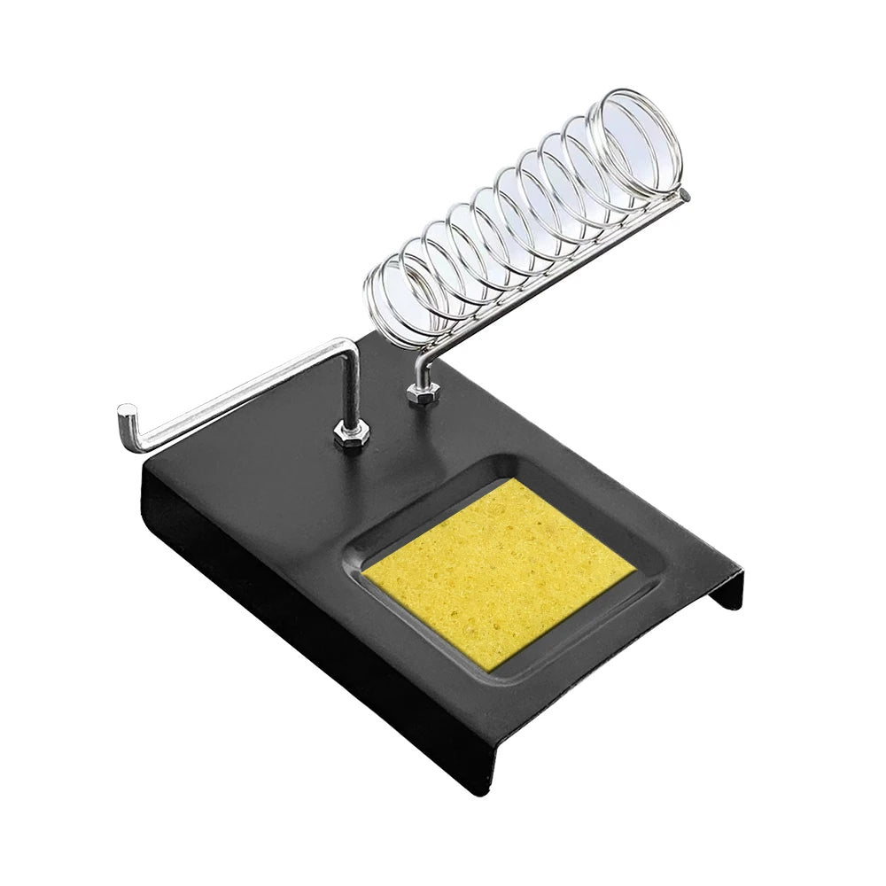 Soldering Iron Stand Portable Holder Soldering Tin Stand with Welding Cleaning Sponge Electric Soldering Iron Accessories