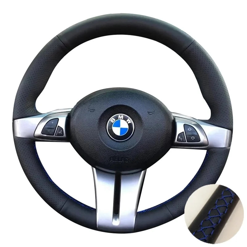 Premium Microfiber Leather Steering Wheel Cover for BMW Z4 2003-2008 - image 7