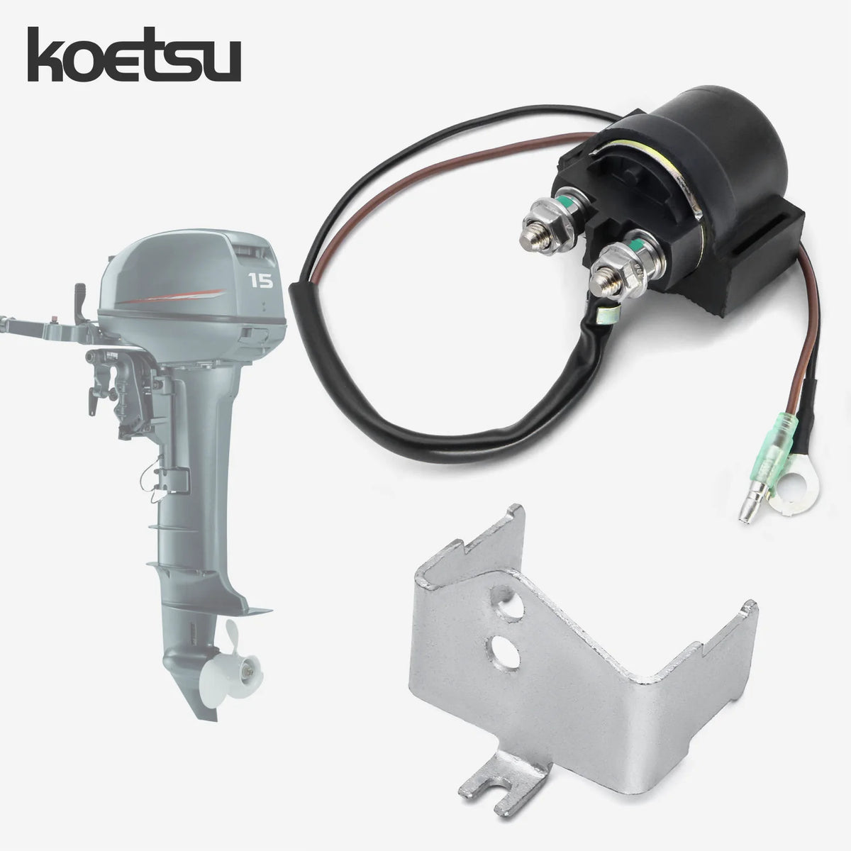 Starter Relay Assembly for Outboard Boat Engines, 2 and 4 Stroke - view 6
